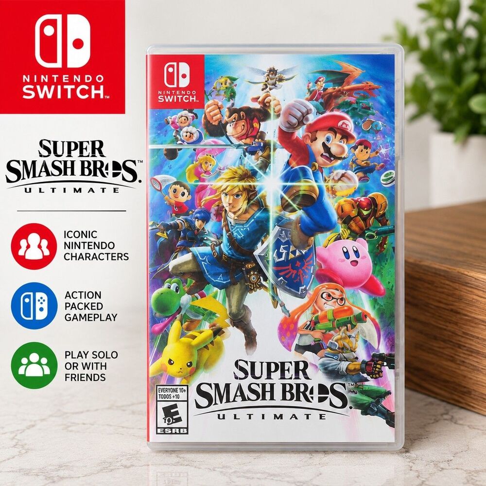 Super Smash Bros. Ultimate Nintendo Switch 2018 Game Case Tested E10+